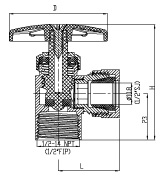 Lead Free Brass Faucet Angle Stop Threaded Brass Copper Angle Valve For Bathroom