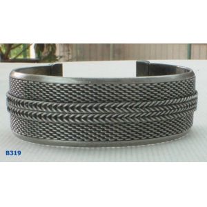 Quality Bronze OX Color Women's Jewelry Beaded Metal Bangles with Chain for Gift 38g for sale