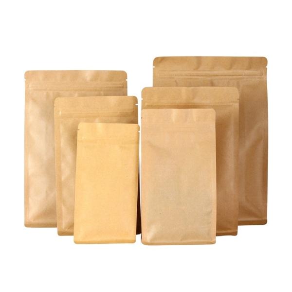 Buy Kraft Paper Flat Bottom 750g Resealable Dog Food Bag at wholesale prices
