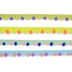Water Soluble Garments 1.2cm Ball Pom Pom Trim