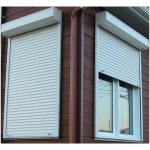 Electric Window Aluminium Roller Shutter Doors 1.2mm Single skin Weatherproof