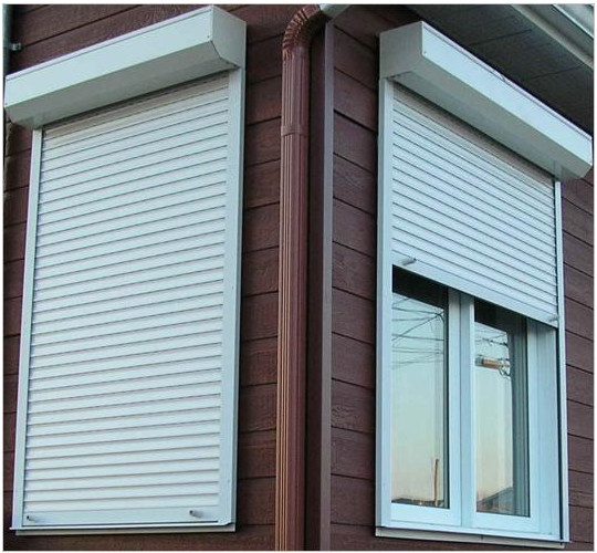 Electric Window Aluminium Roller Shutter Doors 1.2mm Single skin Weatherproof