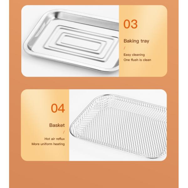 220-240V Large Capacity Air Fryer Oven with Touch Screen Control and Oil-Free Cooking