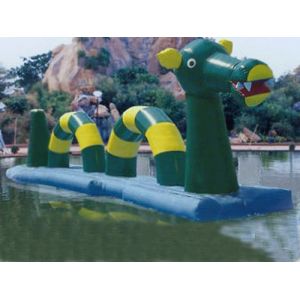 Giant Green Dragon Obstacle Course, Inflatable Water Challenge sports