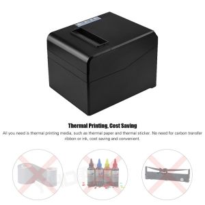 Black 80mm POS Printer 260mm/Sec USB Thermal Receipt Printer
