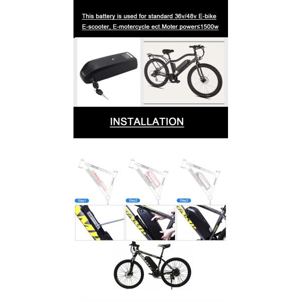 18650 Rechargeable Lithium Ion Battery Pack Electric Bicycle 48V 20Ah Lithium Battery