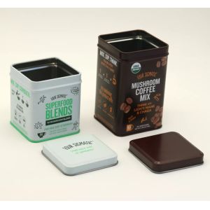 Customizable 4 Color Printing Round Coffee Tins With Valve And Logo