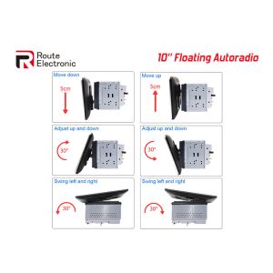 8 Core 2 Din Car Stereo , 10.1" DSP Universal Car Radio Rotatable