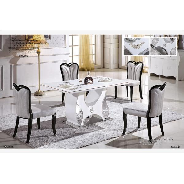 Buy rectangle 6 person marble dining table furniture at wholesale prices