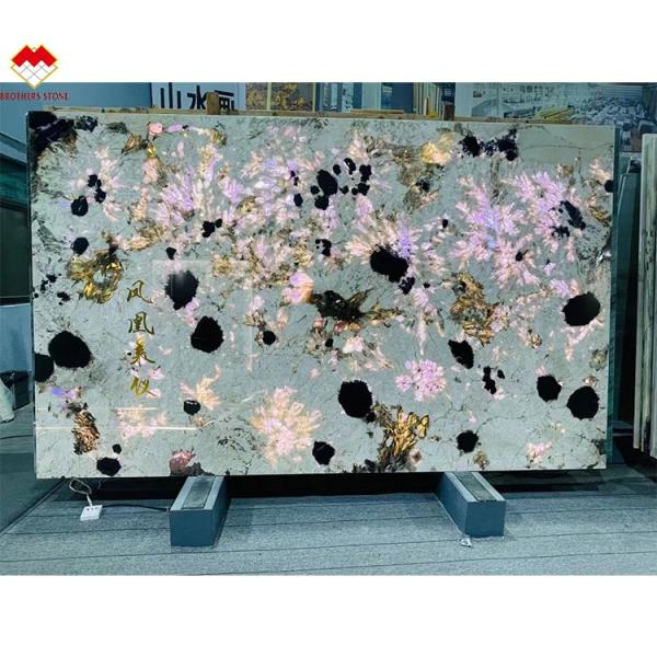 Brazilian Splendor White Quartzite Stone Big Slab 18mm Thickness for Villas and Hotels