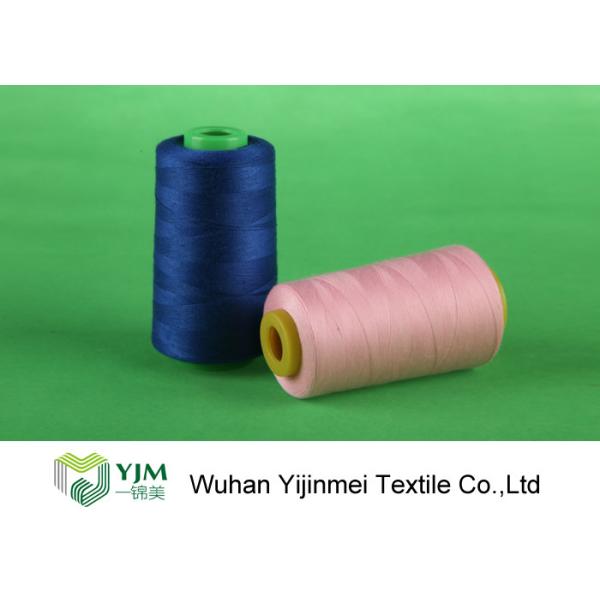Plastic Cone Dyed Polyester Industrial Sewing Machine Thread For Textile /