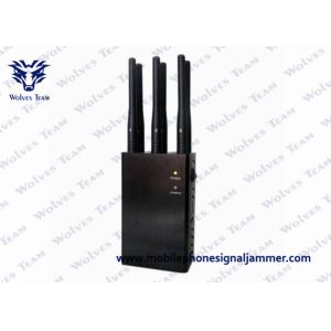 China Portable 6 Antenna Black Well - Designed Cooling System WiFi Cell Phone Signal Jammer on sale
