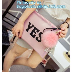 Disposable Waterproof Transparent Toiletry Clear Pvc Cosmetic Zipper Slider Bag,