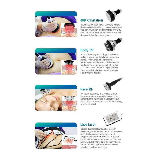 Lipolaser Cryolipolysis Slimming Machine 40Khz 5 In One Cavitation Machine