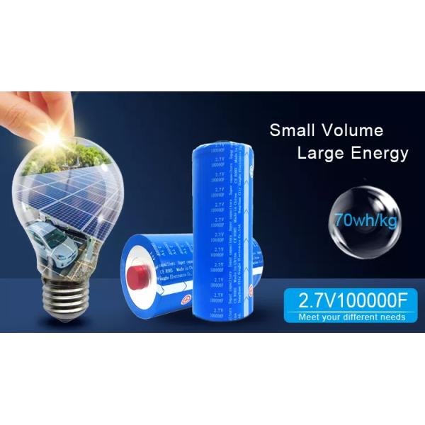 100000F 2.7V Farad Supercapacitor Cell 60x138mm For Energy Storage