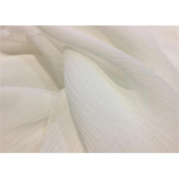 Buy Silk - Like Smooth Lightweight Chiffon Fabric , 50D Bright Pleated Chiffon Fabric at wholesale prices