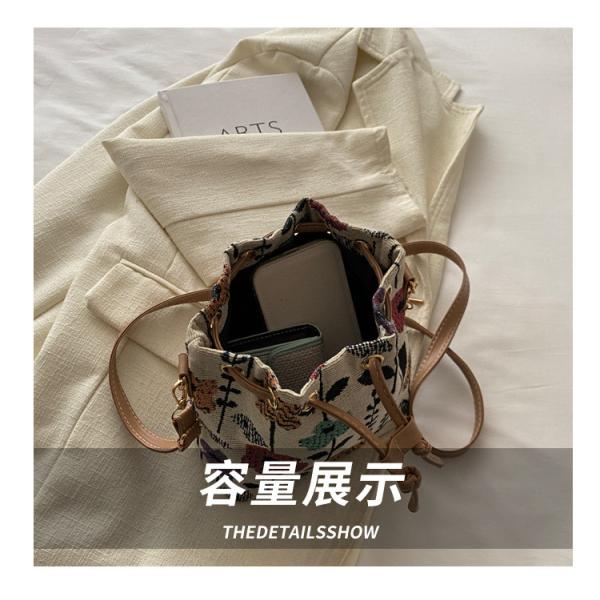 NEW CHINESE NATIONAL WIND ARMPIT BUCKET BAG SIMPLE FASHION TREND SUMMER NEW LINEN STYLE HIGH-GRADE SENSE SINGLE SHOULDER