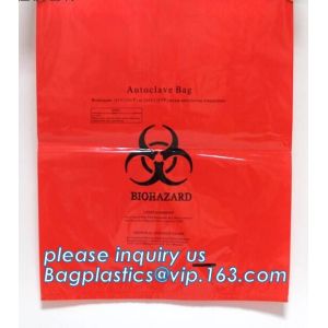 Autoclavable Biohazard Bags, Medical Waste Bags, Self Adhesive Sealing Tape