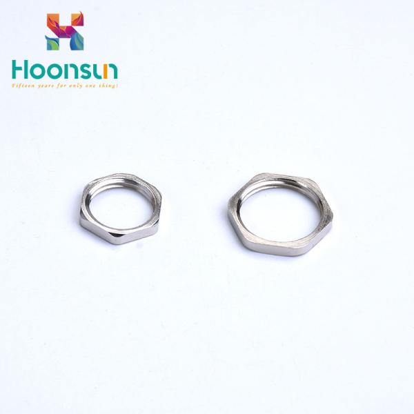 Buy High Precision Hexagon Metal Cable Gland Locknut With Electroplating Surface at wholesale prices