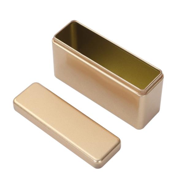 Buy Custom Rectangular Tin Can Containers Electroplate Gift Tin Plate Box at wholesale prices