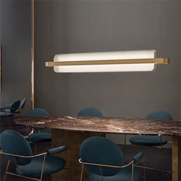 Buy arched LED Golden sand Hardware Paint + Acrylic Modern Pendant Light at wholesale prices