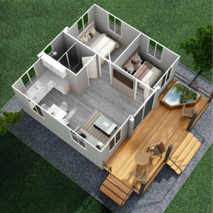 Custom Prefabricated Luxury Living 2-Bedroom Expandable Container House