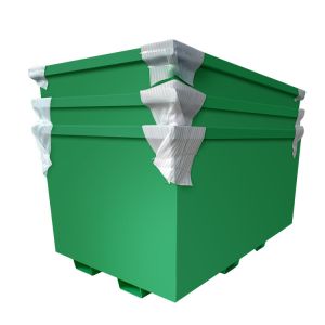 Outdoor Stackable Steel Scrap Bin Industrial Waste Chain Lift Bins Skip Hopper