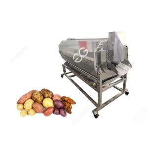 Full Automatic Industrial Potato Washing And Peeling Machine Carrot Ginger
