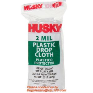 Plastic protective drop cloth, dust sheet, cover film, drop cloth, PE drop cloth