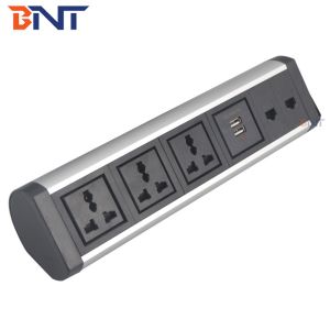 Aluminum alloy office furniture multimedia clamp mount table socket