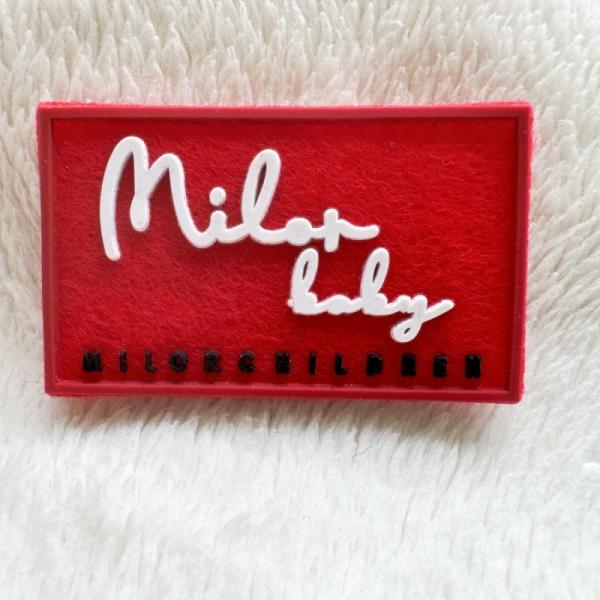 Buy Nylon Flocked Silk-Screen Label (Black, Apparel Use) at wholesale prices