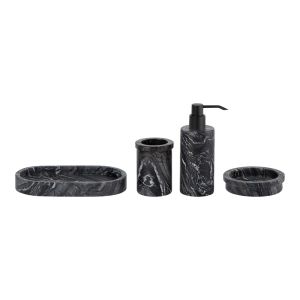 Nature Ash Wood Grain Marble Bathroom Parts Accessories Round Shape Soap