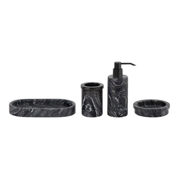 Nature Ash Wood Grain Marble Bathroom Parts Accessories Round Shape Soap