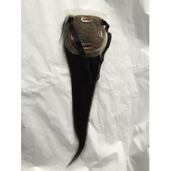 Buy Wholesale Silky Straight  Indian Remy Hair Lace Closure With Clips at wholesale prices