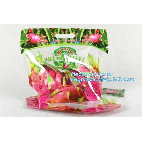 micro perforated plastic bags for vegetable, Quart Zip lockk storage bags reclosable bags for extra freshness fruit grip s