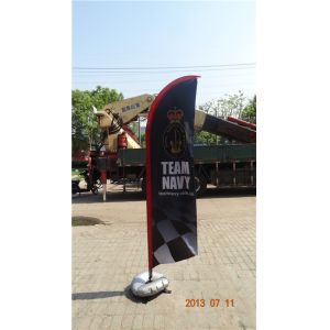 Display Outdoor Flying Banners Stand Single / Double Sides With Dye - Sublimatio