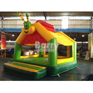 Durable Caterpillar Castle Kids Inflatable Bouncers For Backyard / Playground