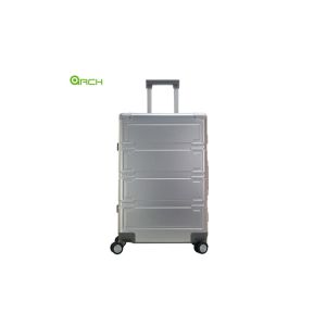 Double TSA Locks Aluminium Travel Luggage Bag With Double Spinner Wheels