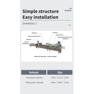 SHH900AG-2 Automatic Bottom Box Folding Gluing Machine for Wood Packaging