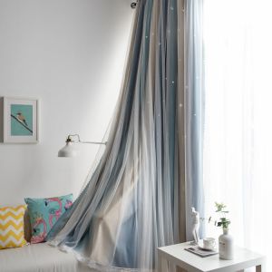 Blackout Coffee Textured Shower Cotton Curtain Fabric