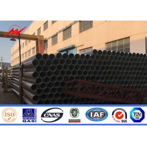 Electricity Bitumen Galvanized Steel Power Pole With Bitumen Surface Treatment