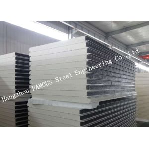 Windproof 50mm 75mm PU Sandwich Panels Thermal Insulation
