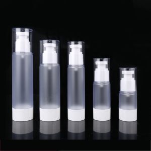 Quality Frosting Body White Plastic PP Airless Lotion Bottle for sale