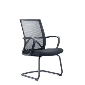 Black Rocking Swivel Ergonomic Chair , OEM Staff Mesh Revolving Chair