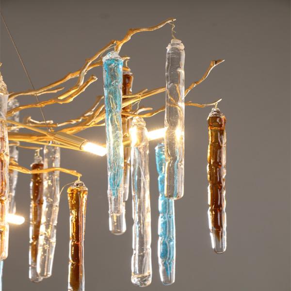 Colored Spiked Glass Custom Pendant Lights For Home Decor