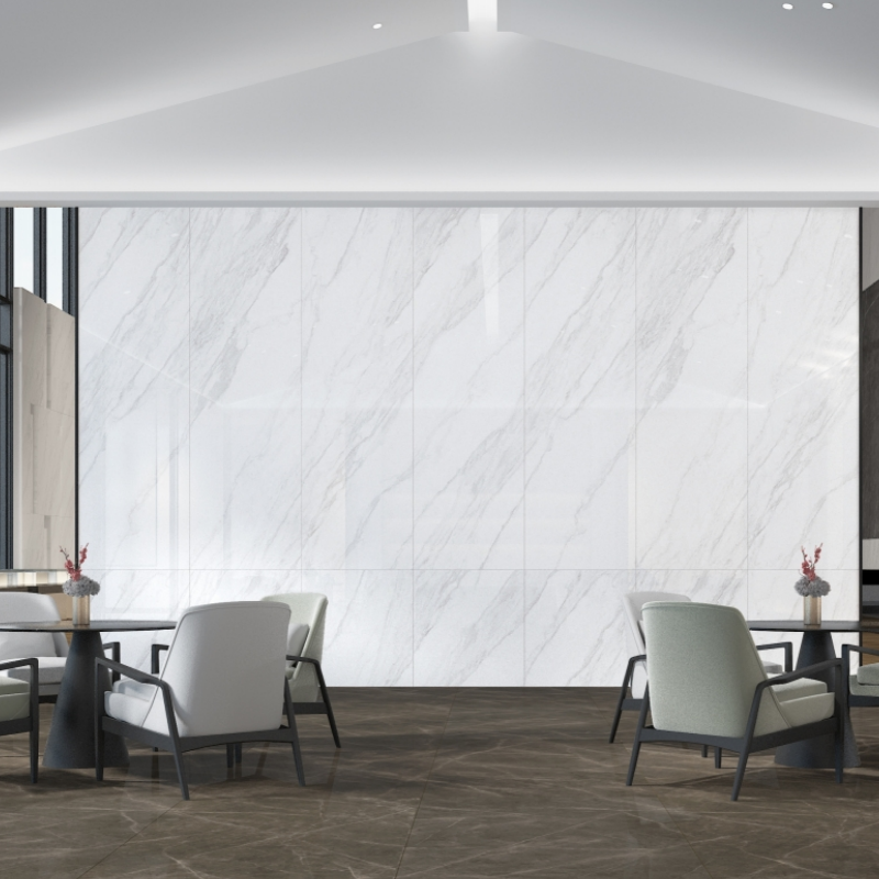 Modern Simple Style Indoor Porcelain Tiles with 4 Patterns and Glossy/Matte