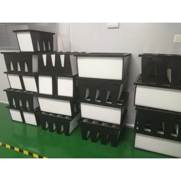 Lower Resistance V CELL Mini-Pleated HEPA Filter with ABS Frame for Industrial