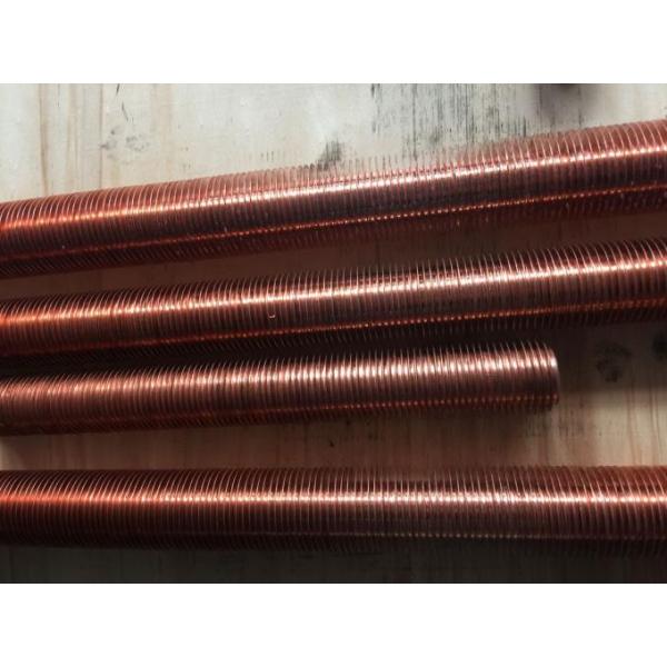 CuNi 90/10 Shape Type Heat Exchanger Fin Tube OD25.4 X 1.5WT L Finned Copper Tubing