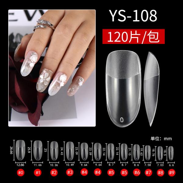 Wholesale120pcs 240pcs 550pcs Soft Gel Nail Tips Coffin Almound Artificial False Nails French Style extra Long c Curve Nail Tips