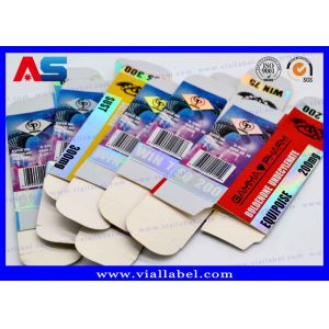 CMYK 10ml Vial Boxes Waterproof Custom Labels With Hologram Effect For Peptide